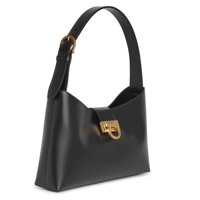 Shop Ferragamo Trifolio Black Shoulder Bag