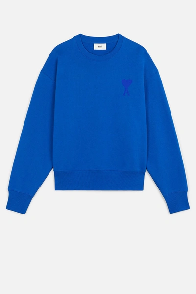 Shop Ami Alexandre Mattiussi Ami De Coeur Sweatshirt In Blue