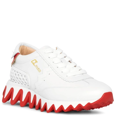 Shop Christian Louboutin Loubishark Donna White Sneakers