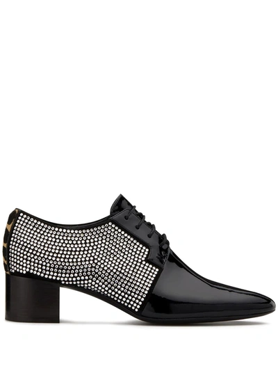 Shop Giuseppe Zanotti Thaila Sparkle Lace-up Shoes In Schwarz