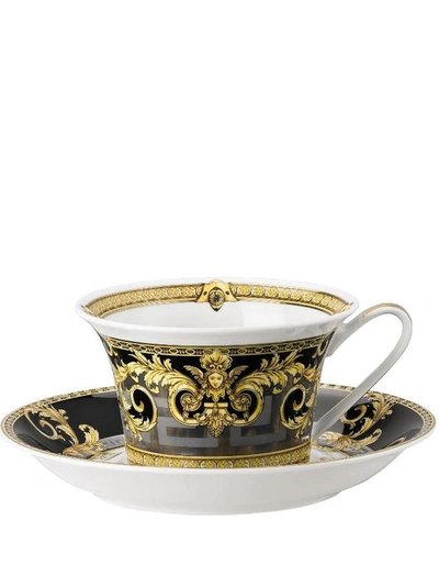 Shop Versace X Rosenthal Prestige Gala Teacup Set In Weiss
