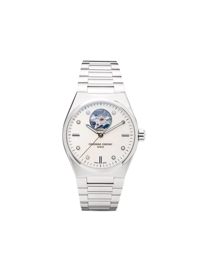 Shop Frederique Constant Highlife Ladies Automatic Heart Beat 34mm In Weiss