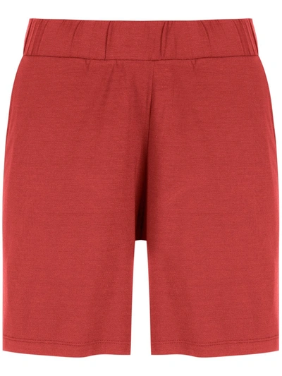 Shop Lygia & Nanny Elasticated-waist Shorts In Rot