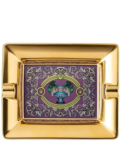 Shop Versace Barocco Mosaic Ashtray (13cm) In Violett