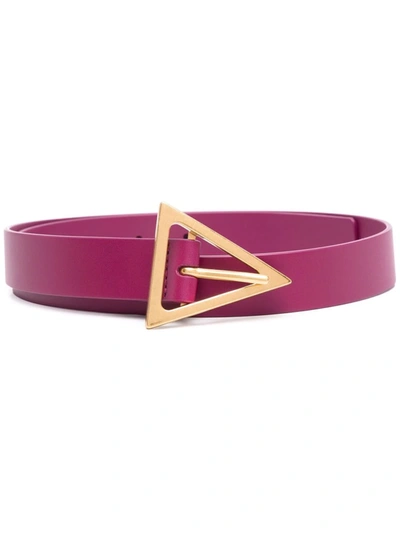 Shop Bottega Veneta Triangle-shape Buckle-fastening Belt In Rosa
