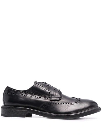 Shop Moma Brogue-detailing Derby Shoes In Black