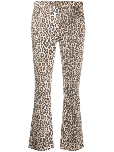 R13 Kick Fit Leopard-print Mid-rise Flared Jeans In Multi | ModeSens
