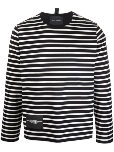 Shop Marc Jacobs The Striped Long-sleeve Top In Schwarz