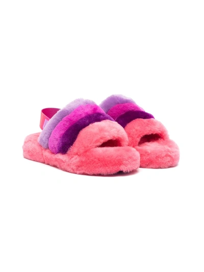 Shop Ugg Fluff Yeah Slippers In Pink