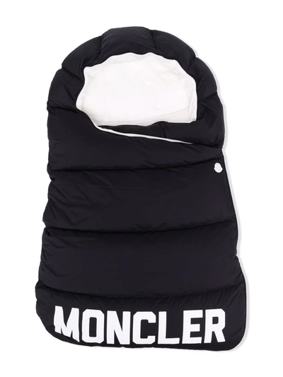 Shop Moncler Logo-print Sleep Bag In Black