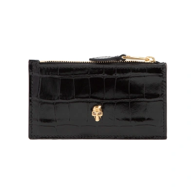 Shop Alexander Mcqueen Small Zipped Pouch Smallleathergoods In Black