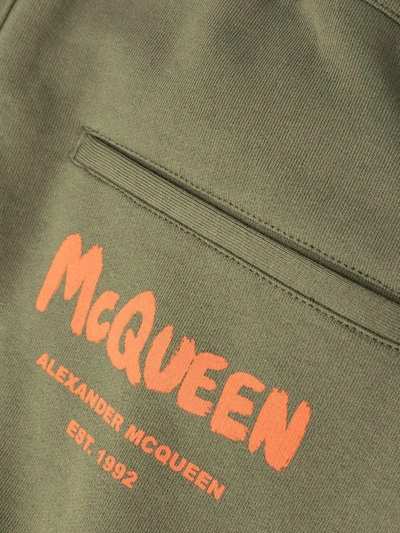 Shop Alexander Mcqueen Trousers In Kaki