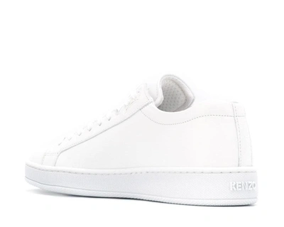 Shop Kenzo Tennix Wetsuit Logo Sneakers In White