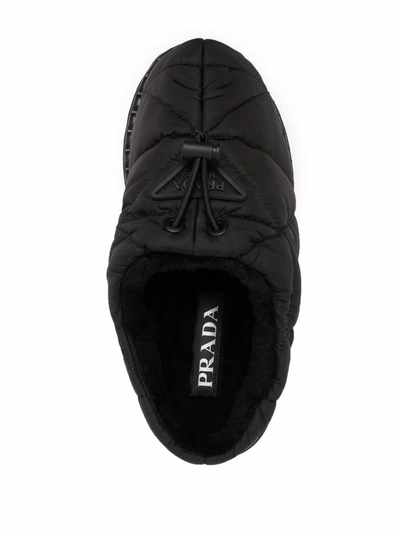 Shop Prada Flat Shoes Black