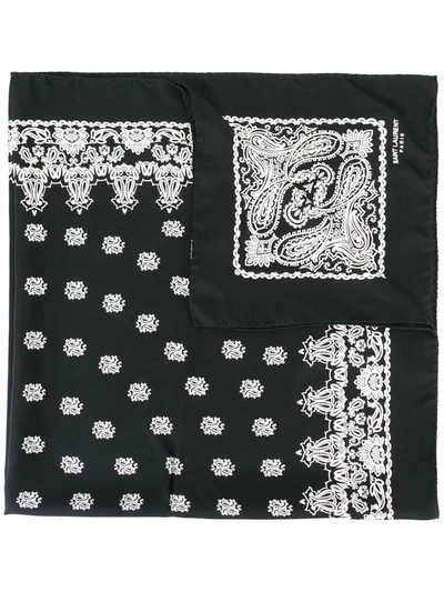 Shop Saint Laurent Scarfs Black