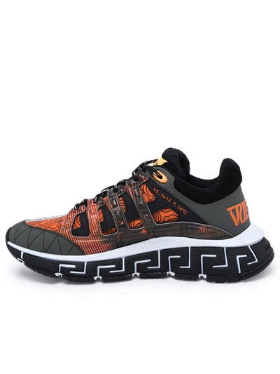 Shop Versace Sneaker Multicolor Arancione In Orange