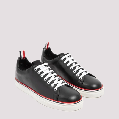 Shop Thom Browne Tennis Sneakers Shoes In Black