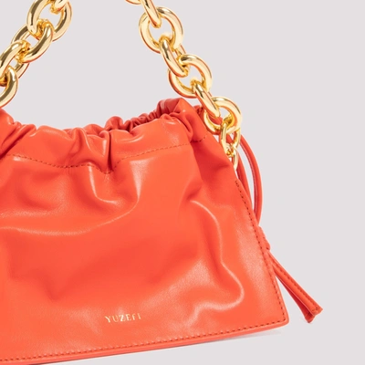 Shop Yuzefi Mini Bom Leather Bag In Red