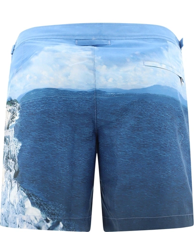 Shop Orlebar Brown "bulldog" Swimsuit In Light Blue