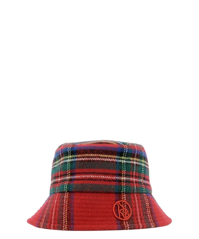 Shop Ruslan Baginskiy "tartan" Bucket Hat In Red