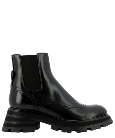 Shop Alexander Mcqueen "wander Chelsea" Ankle Boots In Black  