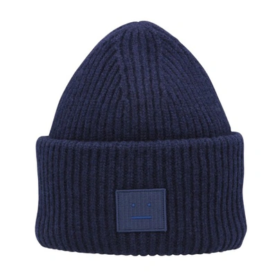 Shop Acne Studios Beanie In Navy