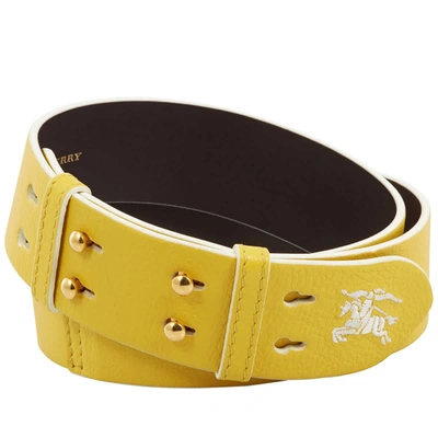 Shop Burberry Bright Larch Yellow Leather Handbag Belt Strap