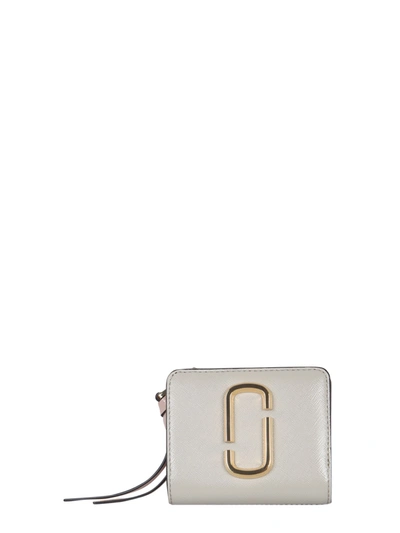 Shop Marc Jacobs Mini Snapshot Wallet In Beige