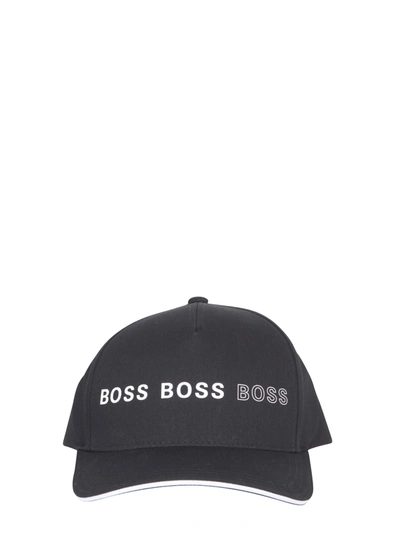 Shop Hugo Boss Double Hat In Black