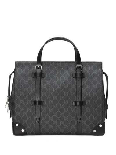 Shop Gucci Gg Supreme Tote Bag In Black