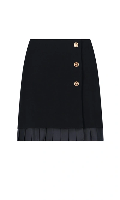 Shop Versace Skirt In Black