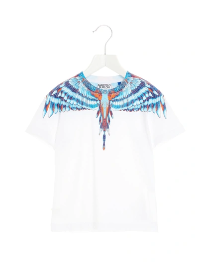 Shop Marcelo Burlon County Of Milan Blue Bird Wings T-shirt In Multicolor