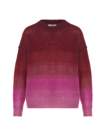 Isabel Marant Étoile Deniza Ombré Mohair And Wool-blend Sweater In Fuchsia
