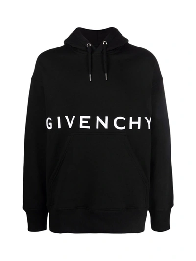 Shop Givenchy Embroidered Hoodie In Black