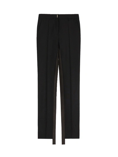 Shop Givenchy Cigaret Trousers With Satin Inseam In Black