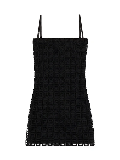 Shop Givenchy Guipure Straps Dress With Underdress In Black