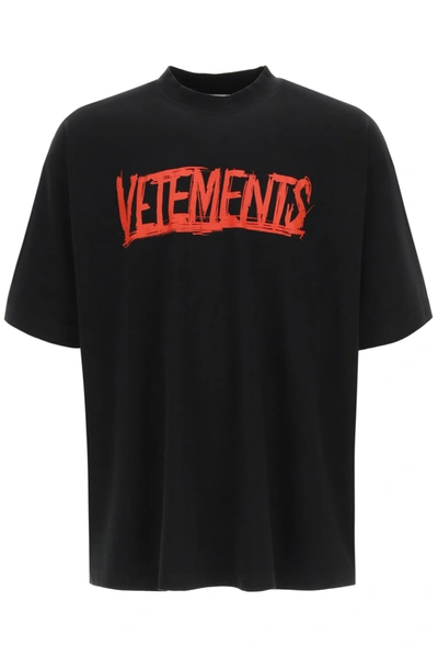Shop Vetements World Tour Logo Print T-shirt In Mixed Colours