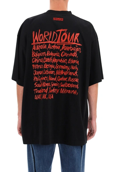 Shop Vetements World Tour Logo Print T-shirt In Mixed Colours