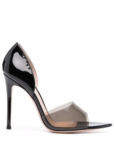 Shop Gianvito Rossi Bree 105mm Patent Leather Sandals In Black