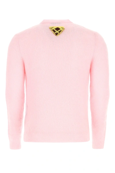 Shop Prada Pink Mohair Blend Sweater  Pink  Uomo 48