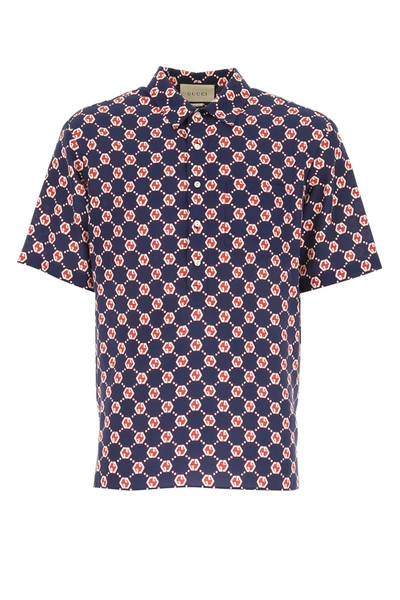 Shop Gucci Printed Silk Shirt  Nd  Uomo 50