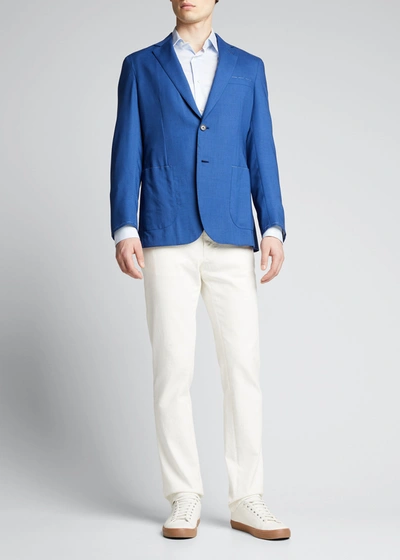 Shop Brioni Men's Soft Cashmere Sport Jacket In Perwinkle