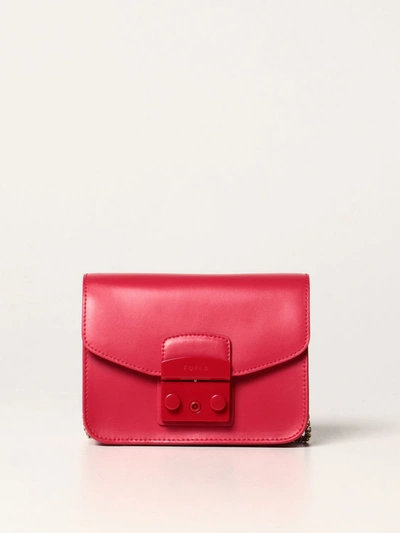 Shop Furla Mini Bag Metropolis  Leather Bag In Red