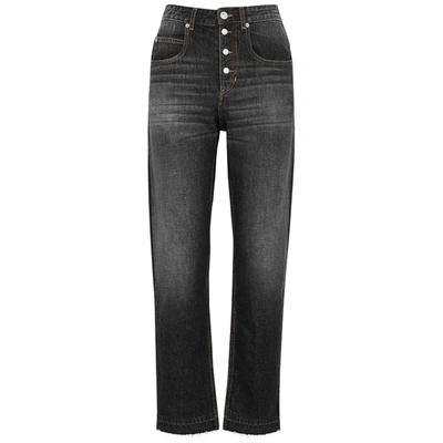 Shop Isabel Marant Étoile Belden Dark Grey Slim-leg Jeans