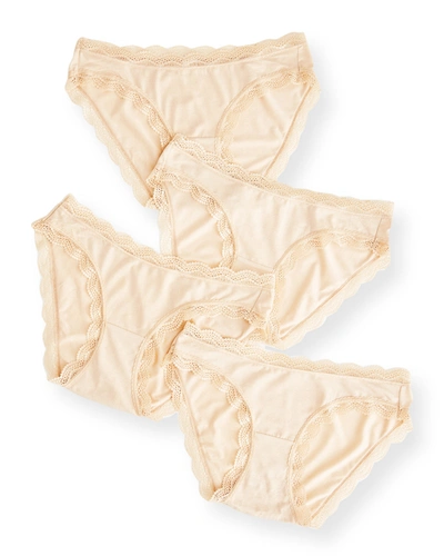 Shop Stripe & Stare 4-pack Brief Knickers In Nude