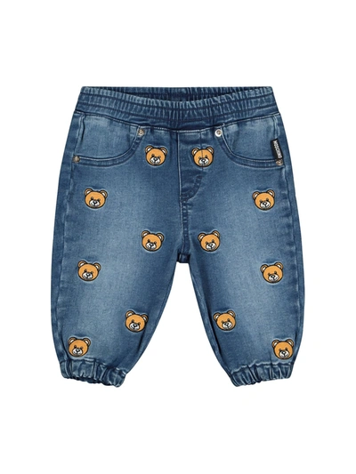 Shop Moschino Kids Jeans In Blue