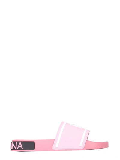 Shop Dolce & Gabbana Slide Sandals In Pink