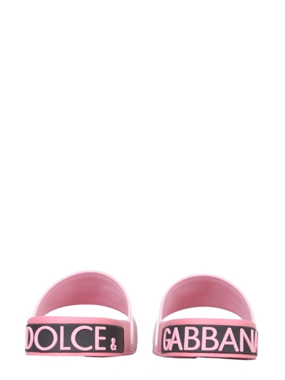 Shop Dolce & Gabbana Slide Sandals In Pink