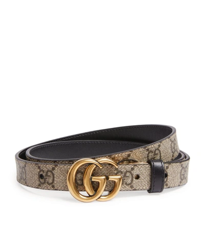 Shop Gucci Reversible Marmont Belt In Beige