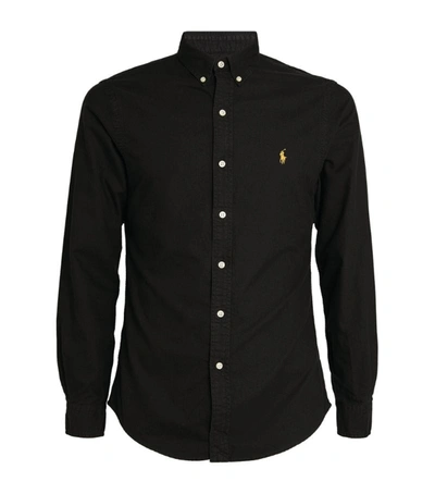 Shop Polo Ralph Lauren Slim-fit Oxford Shirt In Black